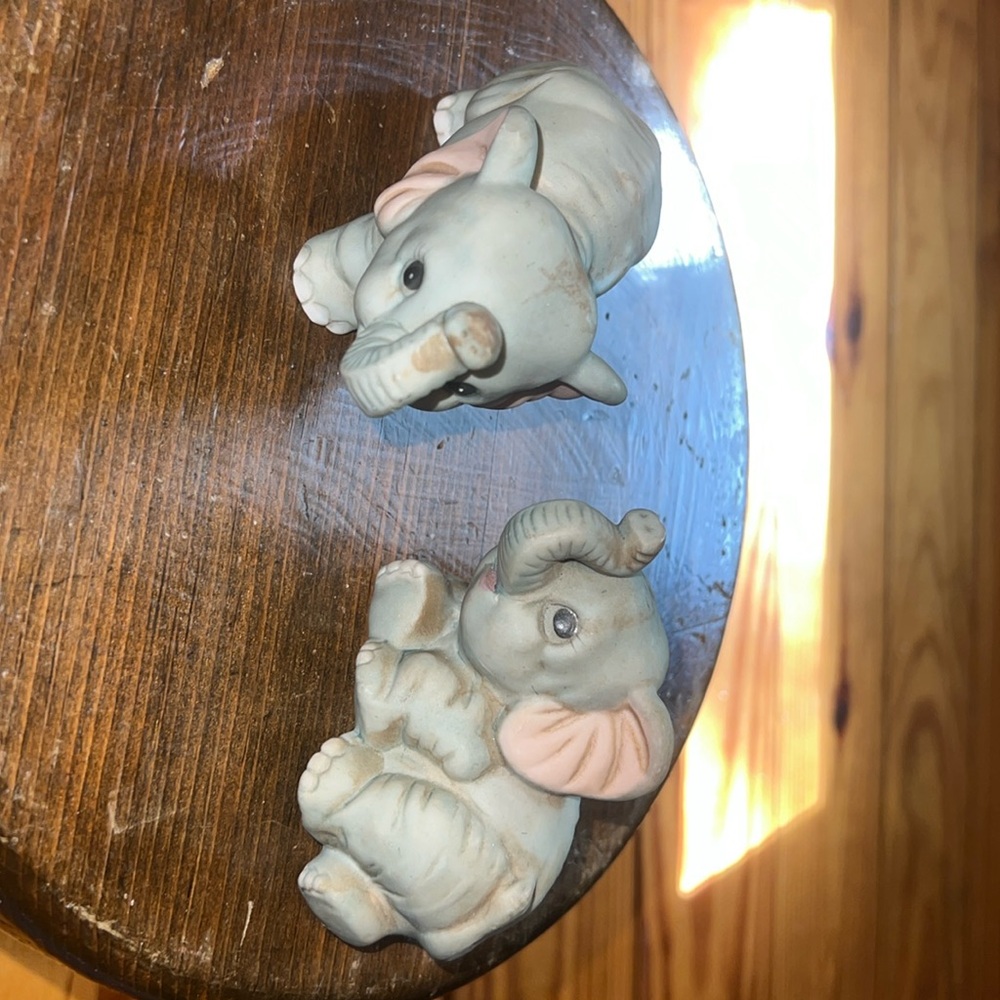 Homco Vintage Porcelain Elephants